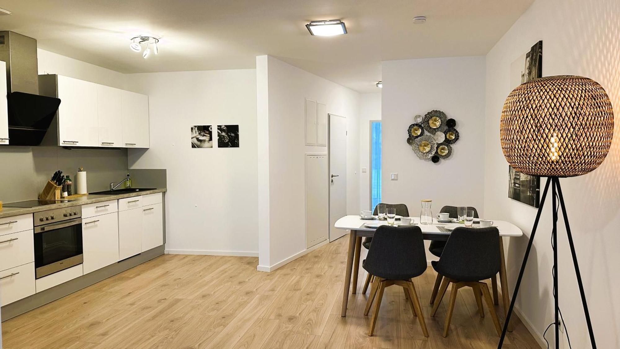 Bohnapartments - Nordkap-Suiten - Gratis Parkplatz - Moderner Neubau - Erdgeschoss - Fussbodenheizung แอร์ฟวร์ท ห้อง รูปภาพ