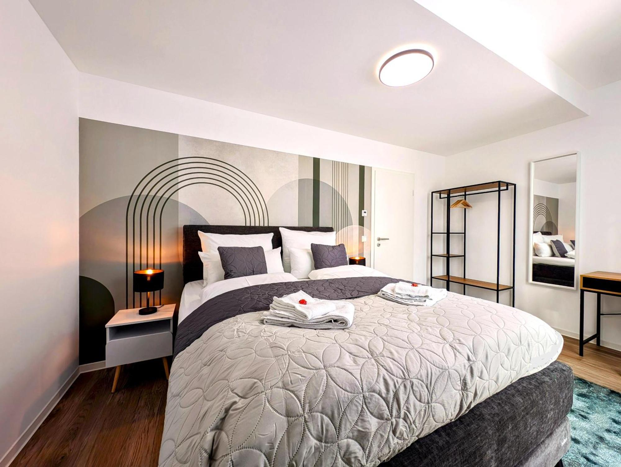 Bohnapartments - Nordkap-Suiten - Gratis Parkplatz - Moderner Neubau - Erdgeschoss - Fussbodenheizung แอร์ฟวร์ท ภายนอก รูปภาพ