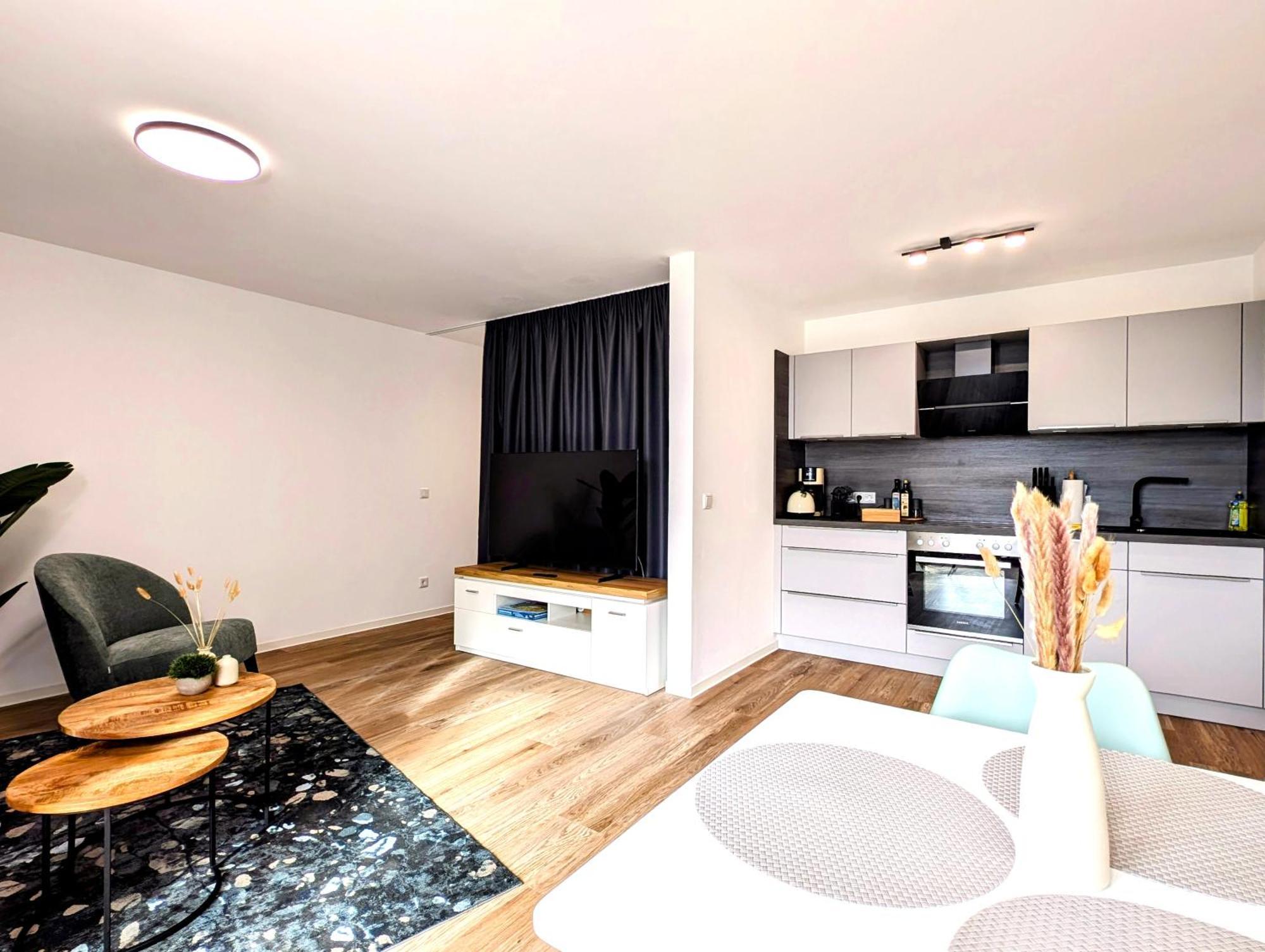 Bohnapartments - Nordkap-Suiten - Gratis Parkplatz - Moderner Neubau - Erdgeschoss - Fussbodenheizung แอร์ฟวร์ท ห้อง รูปภาพ