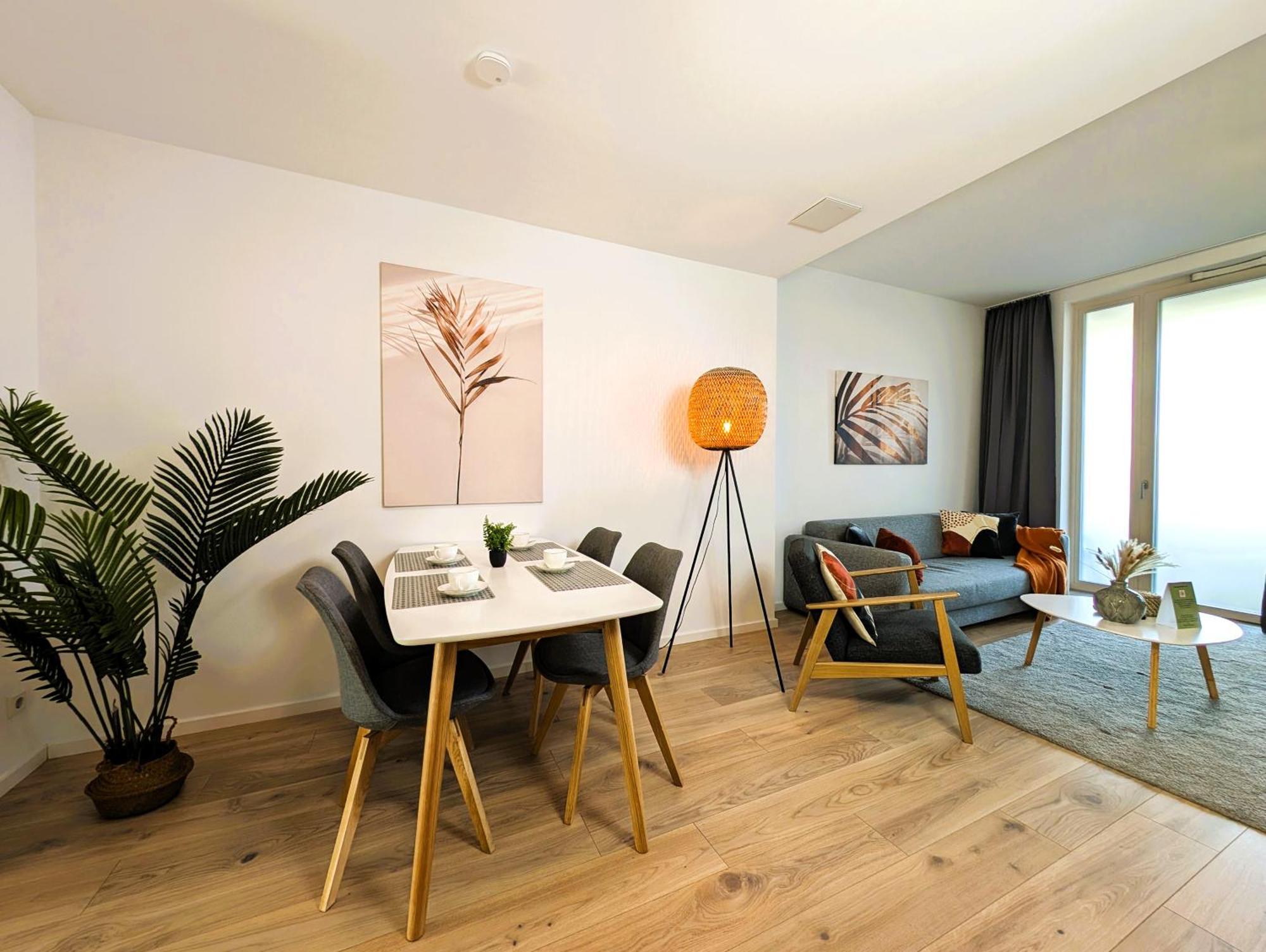 Bohnapartments - Nordkap-Suiten - Gratis Parkplatz - Moderner Neubau - Erdgeschoss - Fussbodenheizung แอร์ฟวร์ท ภายนอก รูปภาพ